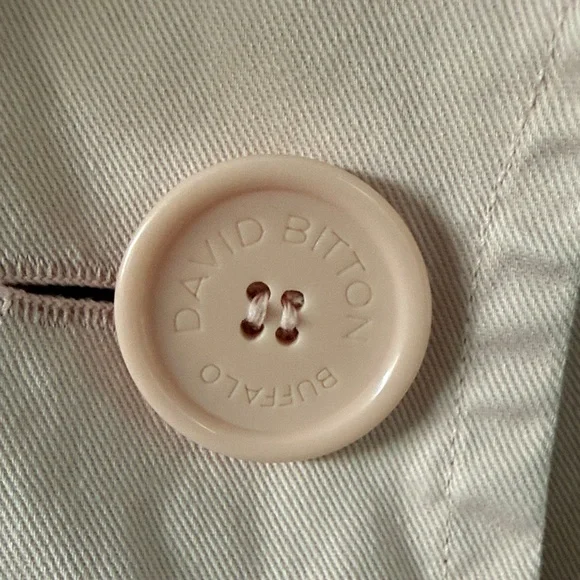 Buffalo David Bitton Pink Trench Coat Jacket Satin Belt Pockets Small Womens - Picture 3 of 9